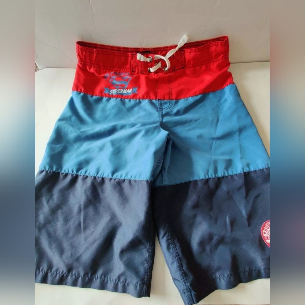 Epic Threads Superman Man of Steel XL Youth Swimsuit Red and Blue